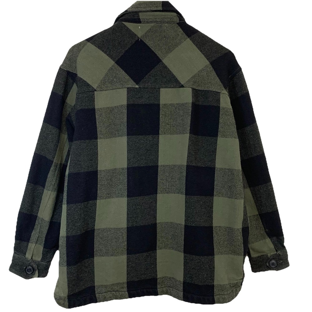Lucky Brand Oversized Schaket Shirt Jacket Buffalo Plaid 100% Cotton Woman Small - Picture 3 of 8